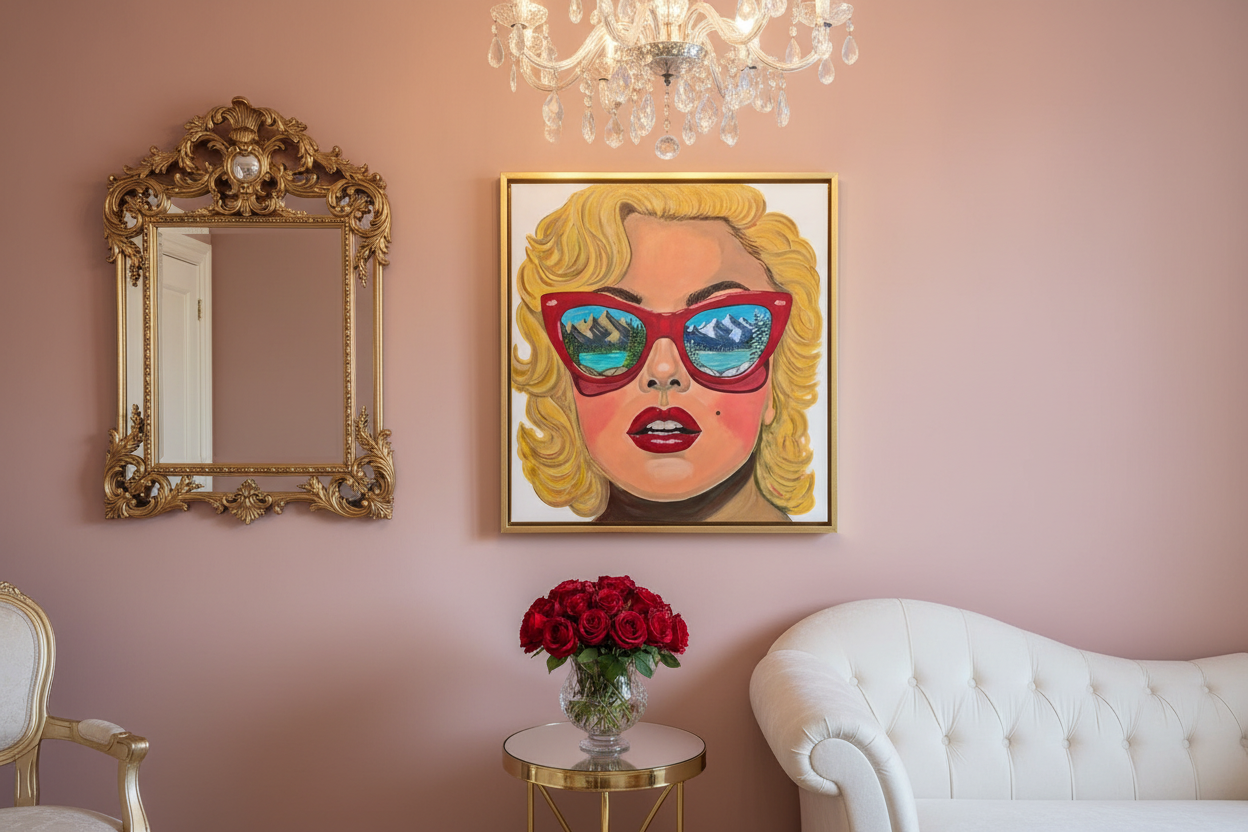 Through Scarlet Frames - Marilyn Monroe Room Setting v2